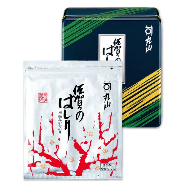 極上 佐賀のはしり（板のり5枚×5袋 缶入） | 丸山海苔店