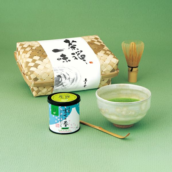 寿月堂 茶禅一味 抹茶事始めセット（竹籠入）　茶道セット 茶禅一味抹茶事始めセット（竹籠入） | 丸山海苔店