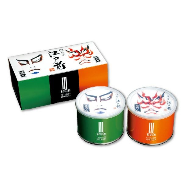 歌舞伎おもたせ江戸前二缶セット（焼・味 箱入） | 丸山海苔店